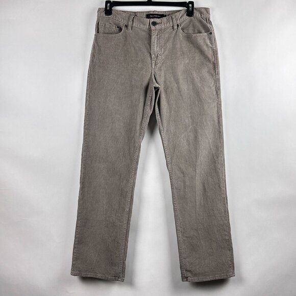 Calvin Klein Jeans Gray Corduroy Cotton Elastane Size 34 - Picture 1 of 12
